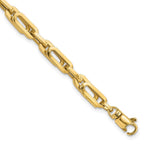 FJC Finejewelers 14 kt Yellow Gold Polished Fancy Link Mens Bracelet 8 Inches x 5.2 mm
