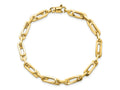 FJC Finejewelers 14 kt Yellow Gold Polished Fancy Link Mens Bracelet 8 Inches x 5.2 mm