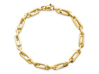 FJC Finejewelers 14 kt Yellow Gold Polished Fancy Link Mens Bracelet 8 Inches x 5.2 mm