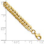 FJC Finejewelers 14 kt Yellow Gold Polished Fancy Link 7.5in Bracelet 7.5 Inches x 5.3 mm