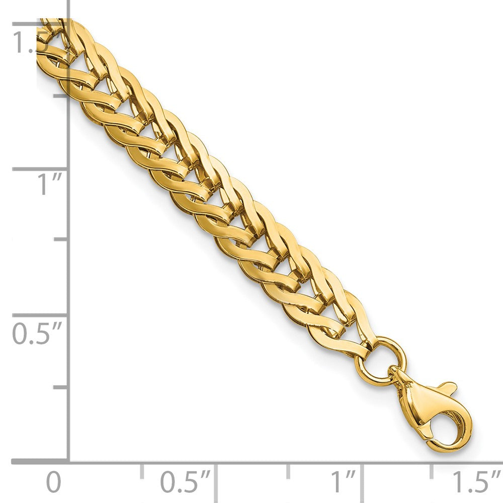 FJC Finejewelers 14 kt Yellow Gold Polished Fancy Link 7.5in Bracelet 7.5 Inches x 5.3 mm