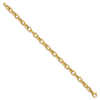 FJC Finejewelers 14 kt Yellow Gold Polished Fancy Link Bracelet 7.75 Inches x 6.8 mm
