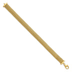 FJC Finejewelers 14 kt Yellow Gold Polished Fancy Bracelet 7.5 Inches x 9.2 mm