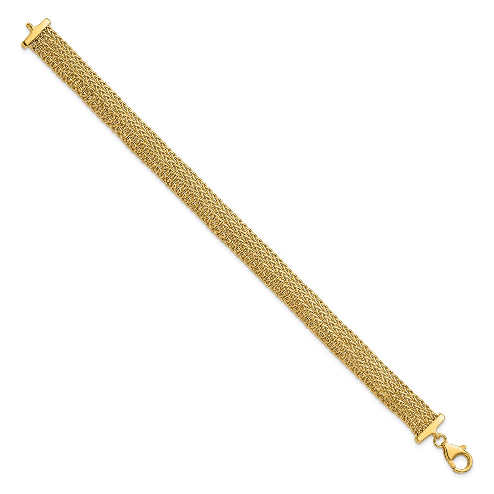 FJC Finejewelers 14 kt Yellow Gold Polished Fancy Bracelet 7.5 Inches x 9.2 mm