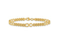 FJC Finejewelers 14 kt Yellow Gold Bracelets with Station Infinity and Fancy Link 7.5in Bracelet 7.5 Inches x 5.6 mm