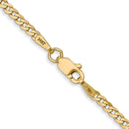 FJC Finejewelers 14 kt Yellow Gold Flat Beveled Curb Chain 30 Inches x 2.2 mm