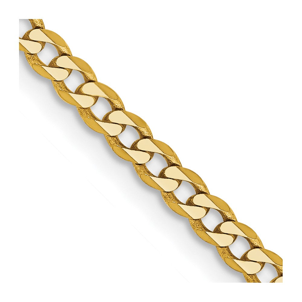 FJC Finejewelers 14 kt Yellow Gold Flat Beveled Curb Chain 30 Inches x 2.3 mm