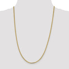 FJC Finejewelers 14 kt Yellow Gold Flat Beveled Curb Chain 30 Inches x 2.3 mm