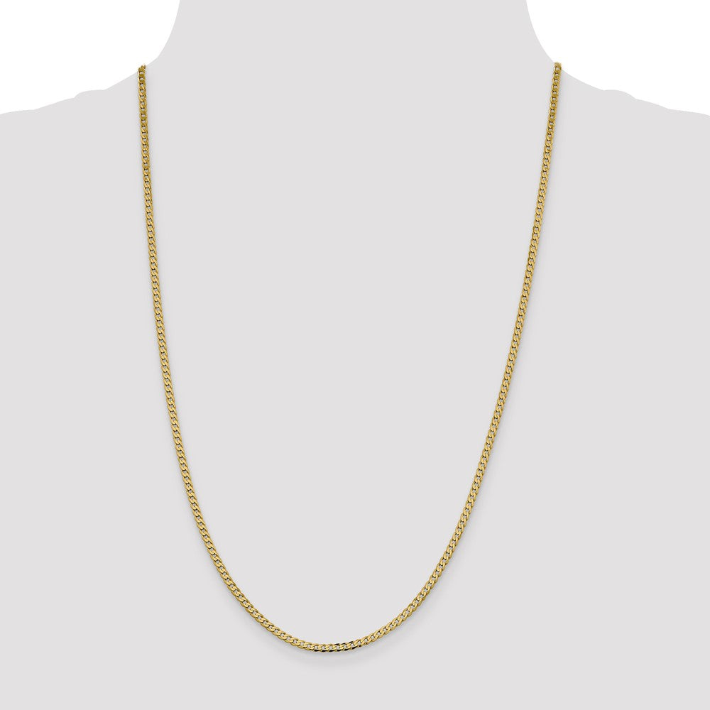FJC Finejewelers 14 kt Yellow Gold Flat Beveled Curb Chain 30 Inches x 2.3 mm