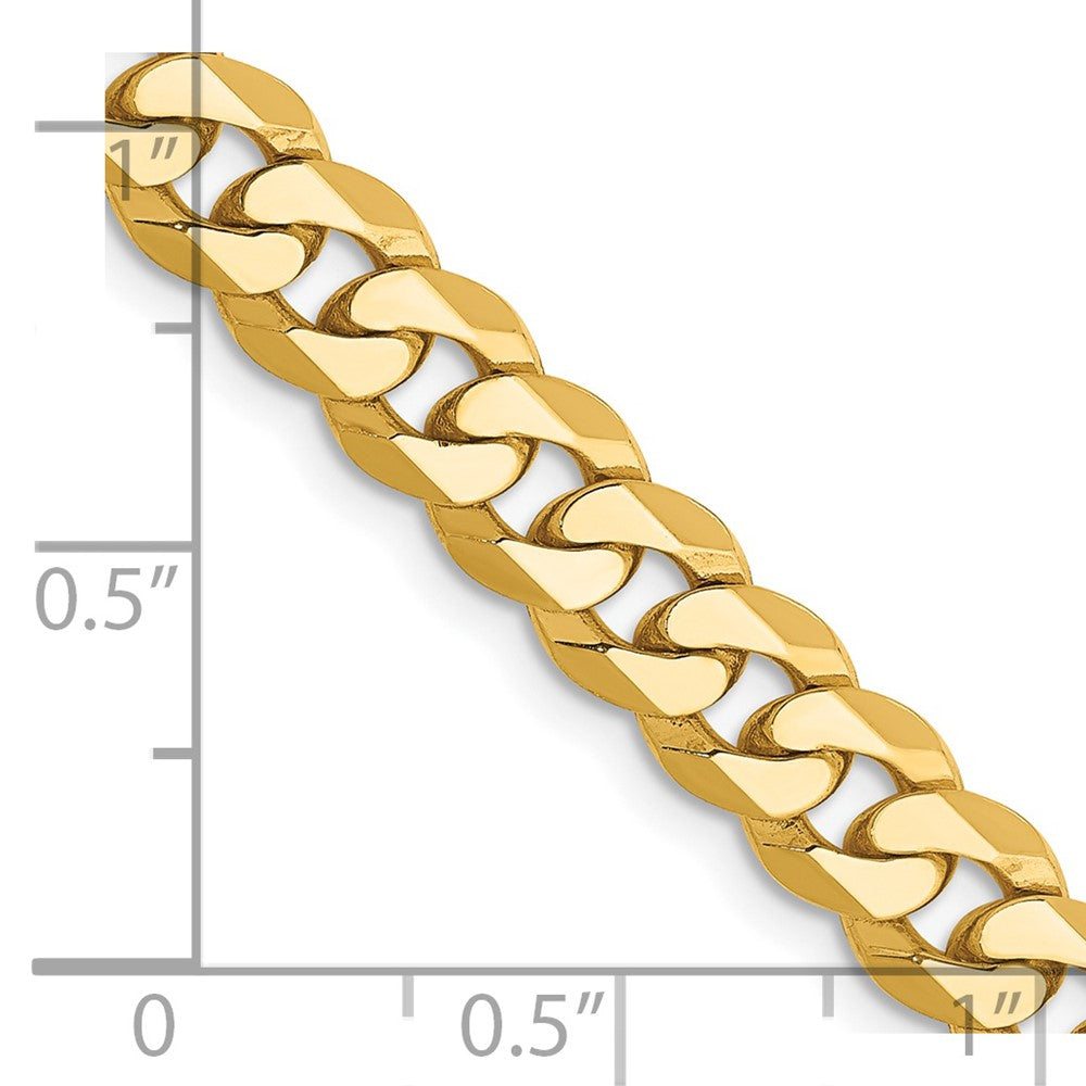 FJC Finejewelers 14 kt Yellow Gold Flat Beveled Curb Chain 8.5 Inches x 6.25 mm