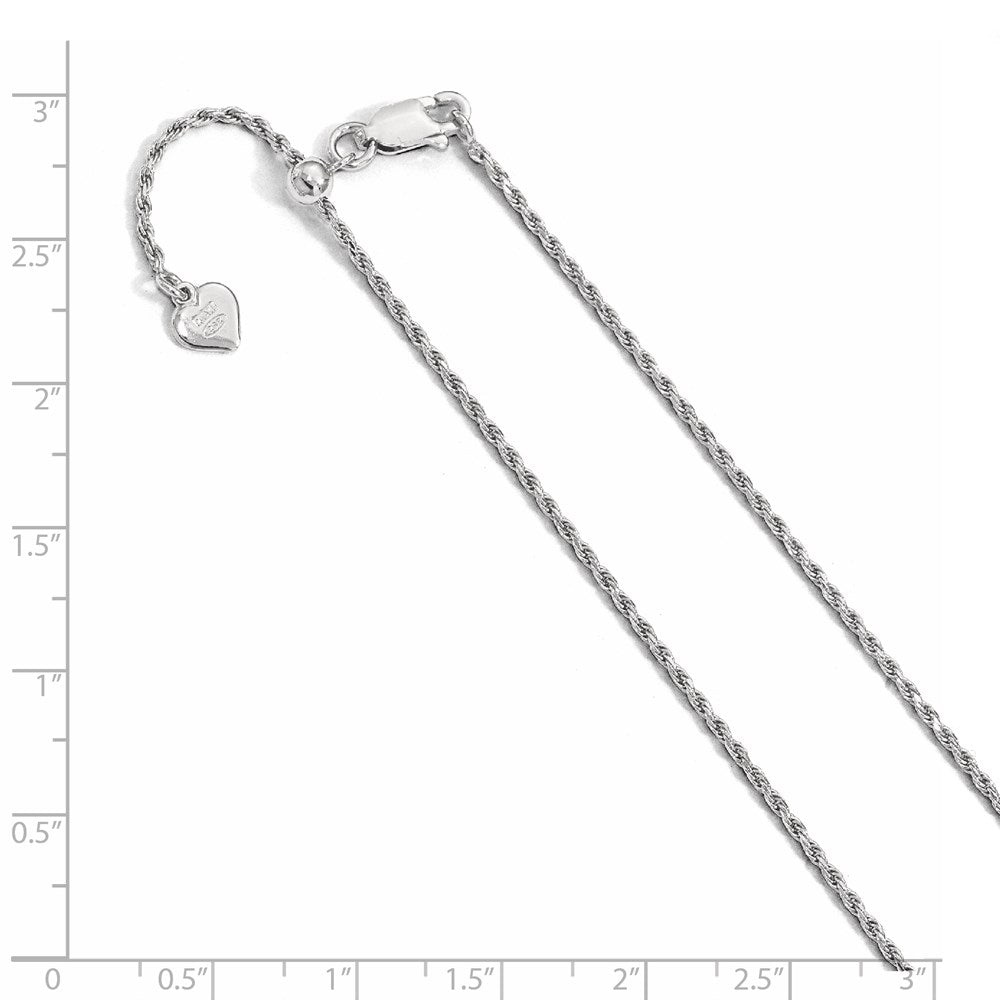 FJC Finejewelers 925 Sterling Silver Adjustable Bright Cut Rope Chain 36 Inches x 1.4 mm