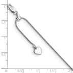 FJC Finejewelers 925 Sterling Silver Adjustable Snake Anklet 11 Inches x 6 mm