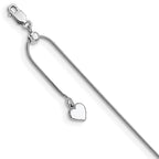 FJC Finejewelers 925 Sterling Silver Adjustable Snake Anklet 11 Inches x 6 mm