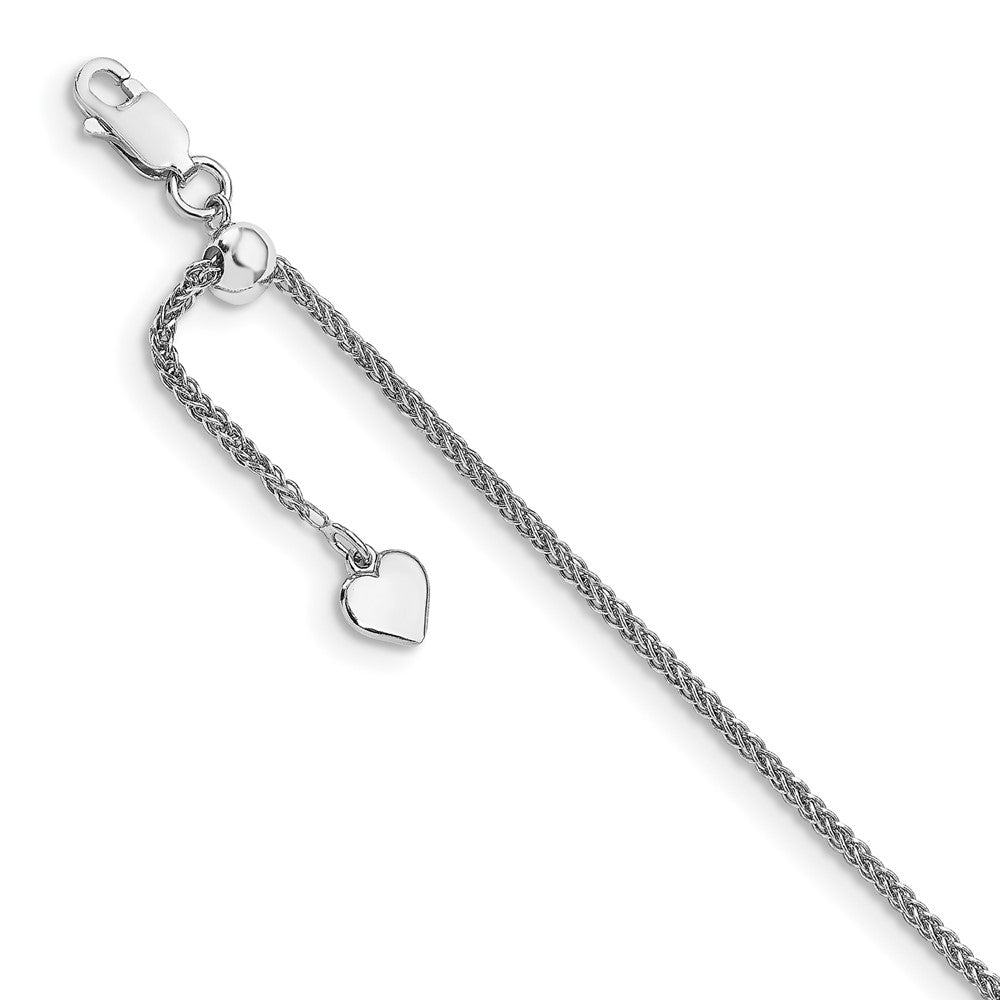 FJC Finejewelers 925 Sterling Silver Spiga 1.45mm Bright Cut 11in Adjustable Wheat Chain 11 Inches x 1 mm