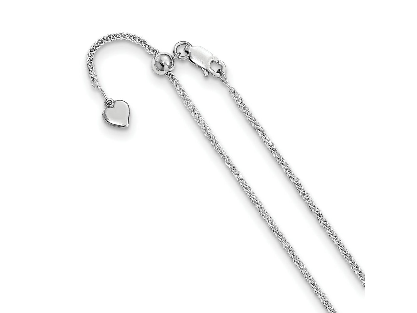 FJC Finejewelers 925 Sterling Silver Adjustable Bright Cut Square Spiga Chain 30 Inches x 1.45 mm