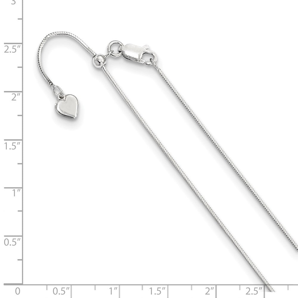 FJC Finejewelers 925 Sterling Silver Adjustable Bright Cut Square Snake Chain 30 Inches x 1 mm