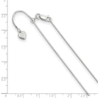 FJC Finejewelers 925 Sterling Silver Adjustable Bright Cut Square Snake Chain 30 Inches x 1 mm