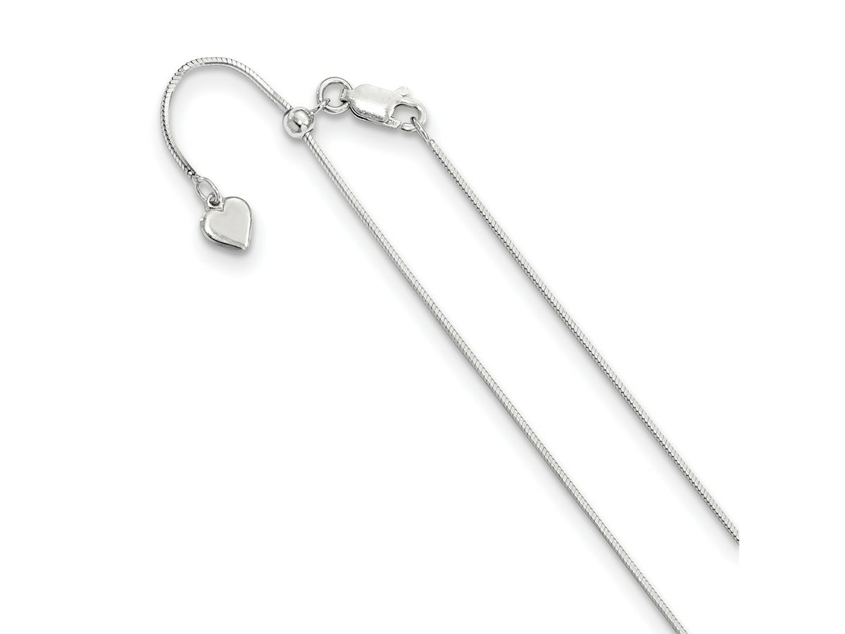 FJC Finejewelers 925 Sterling Silver Adjustable Bright Cut Square Snake Chain 30 Inches x 1 mm