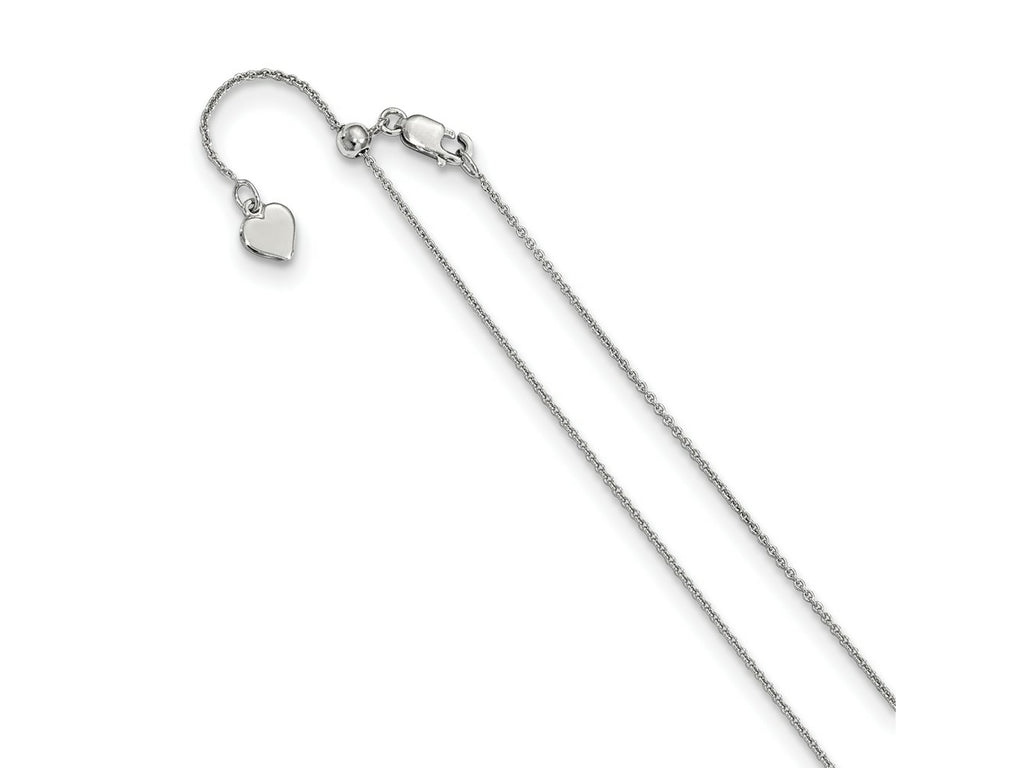 FJC Finejewelers 925 Sterling Silver Adjustable Rolo Chain 30 Inches x 0.95 mm