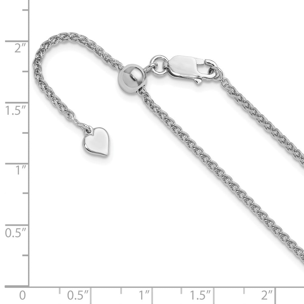 FJC Finejewelers 925 Sterling Silver Adjustable Spiga Chain 22 Inches x 1.9 mm