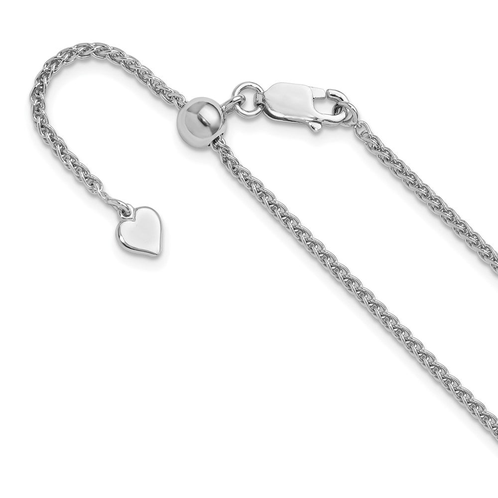 FJC Finejewelers 925 Sterling Silver Adjustable Spiga Chain 22 Inches x 1.9 mm