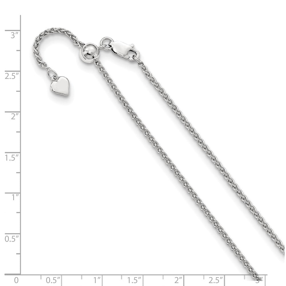 FJC Finejewelers 925 Sterling Silver Adjustable Spiga Chain 30 Inches x 1.9 mm