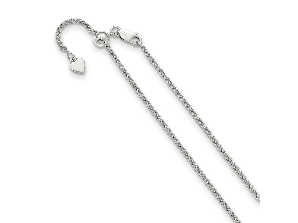 FJC Finejewelers 925 Sterling Silver Adjustable Spiga Chain 30 Inches x 1.9 mm