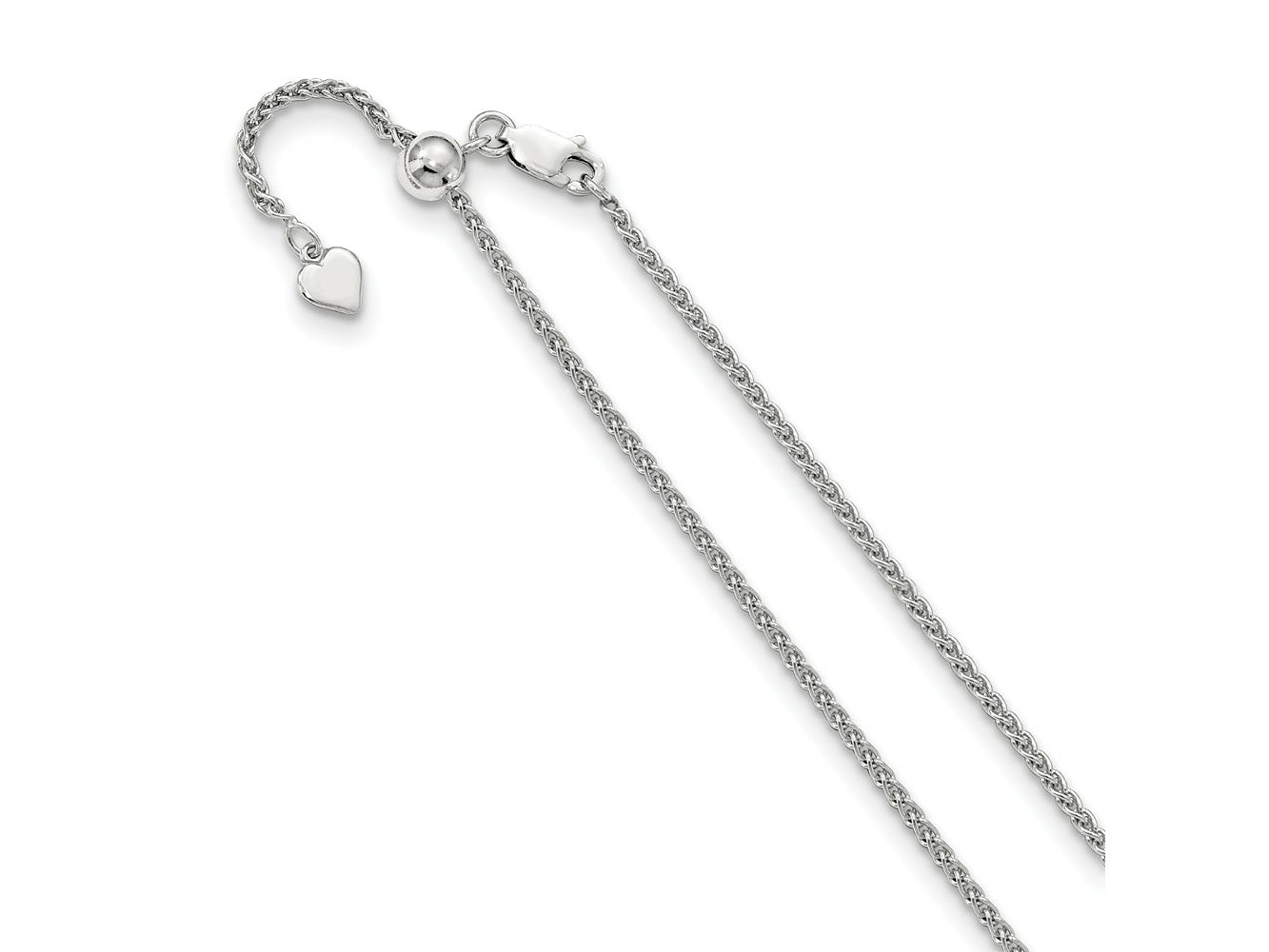 FJC Finejewelers 925 Sterling Silver Adjustable Spiga Chain 30 Inches x 1.9 mm
