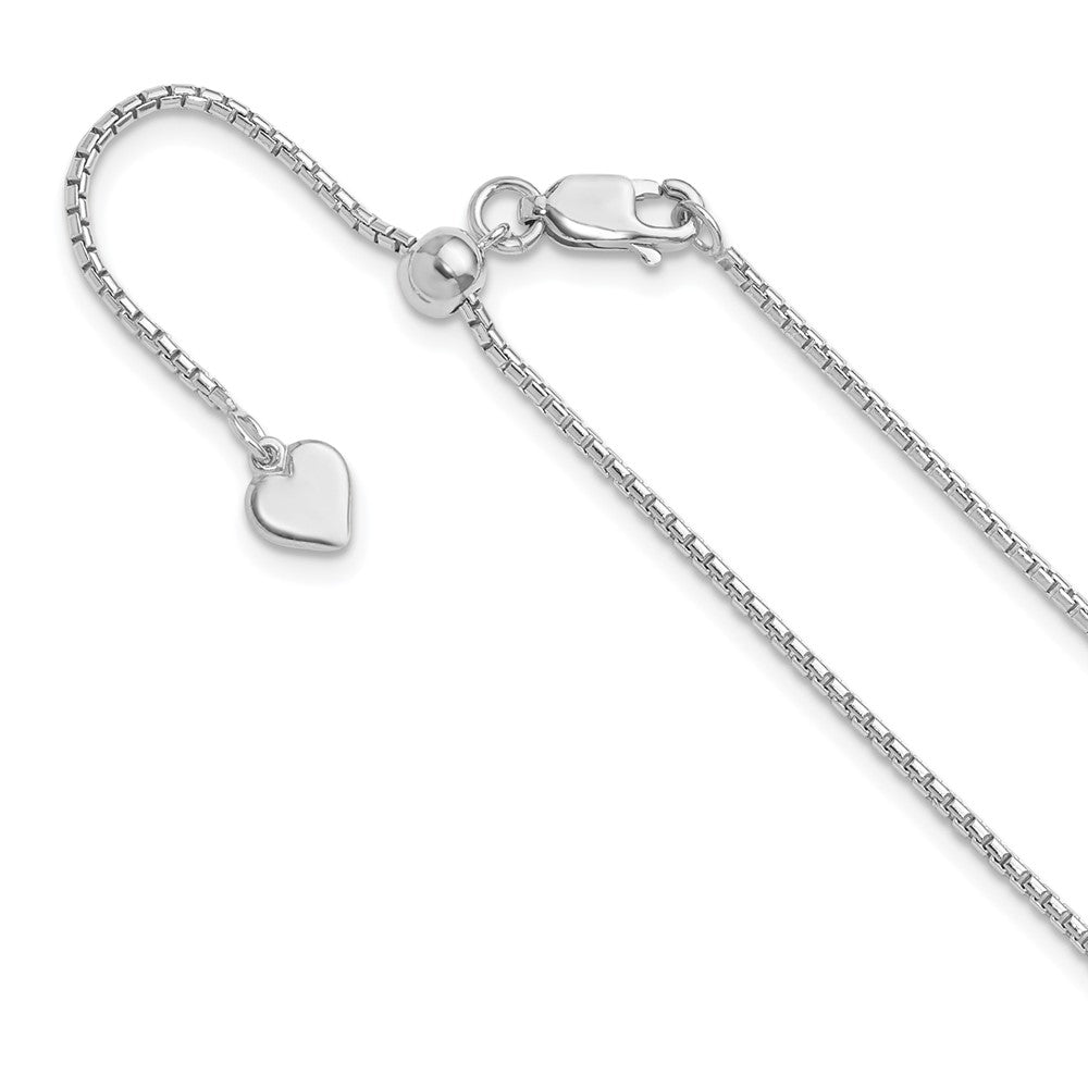 FJC Finejewelers 925 Sterling Silver Adjustable Round Box Chain 22 Inches x 1.25 mm