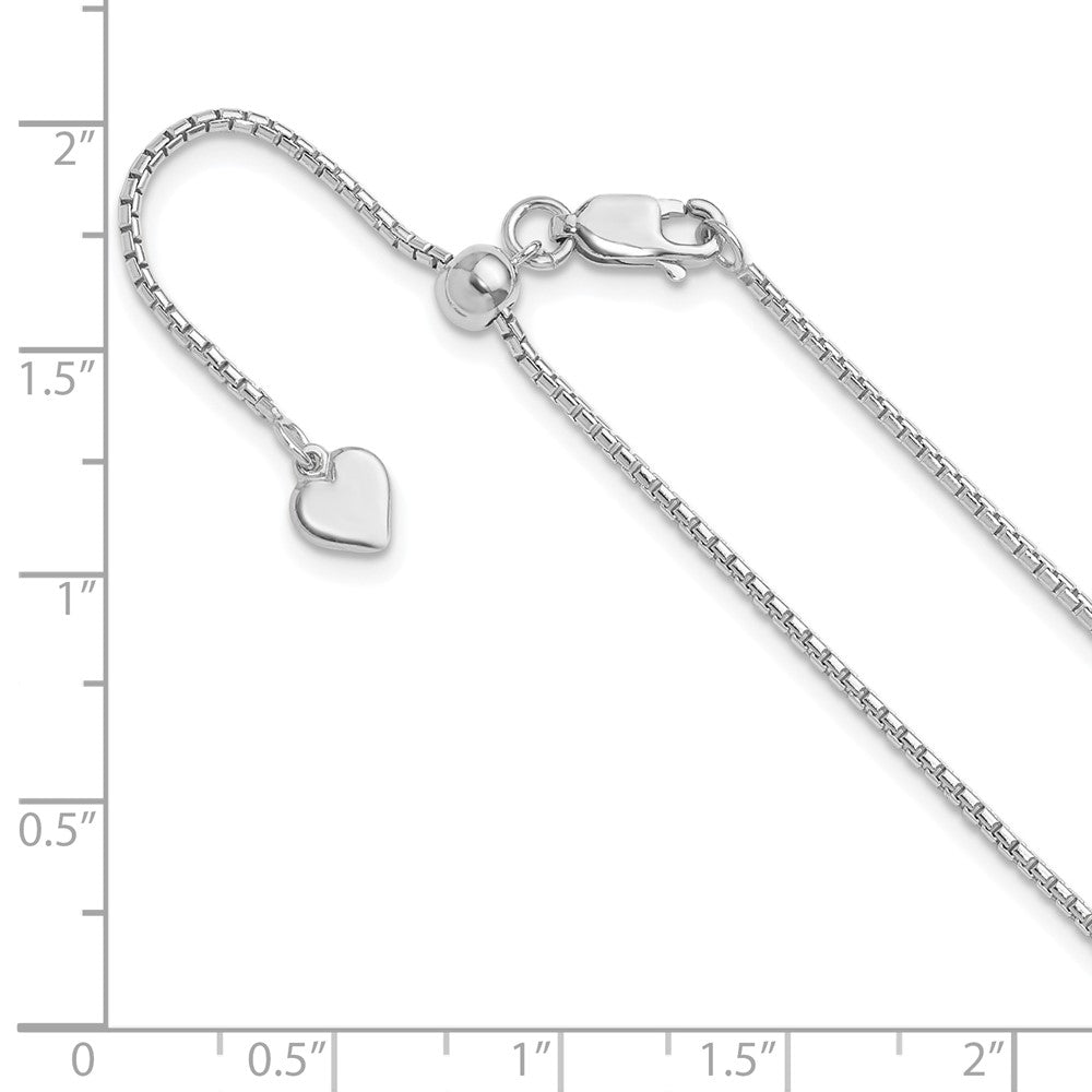 FJC Finejewelers 925 Sterling Silver Adjustable Round Box Chain 22 Inches x 1.25 mm