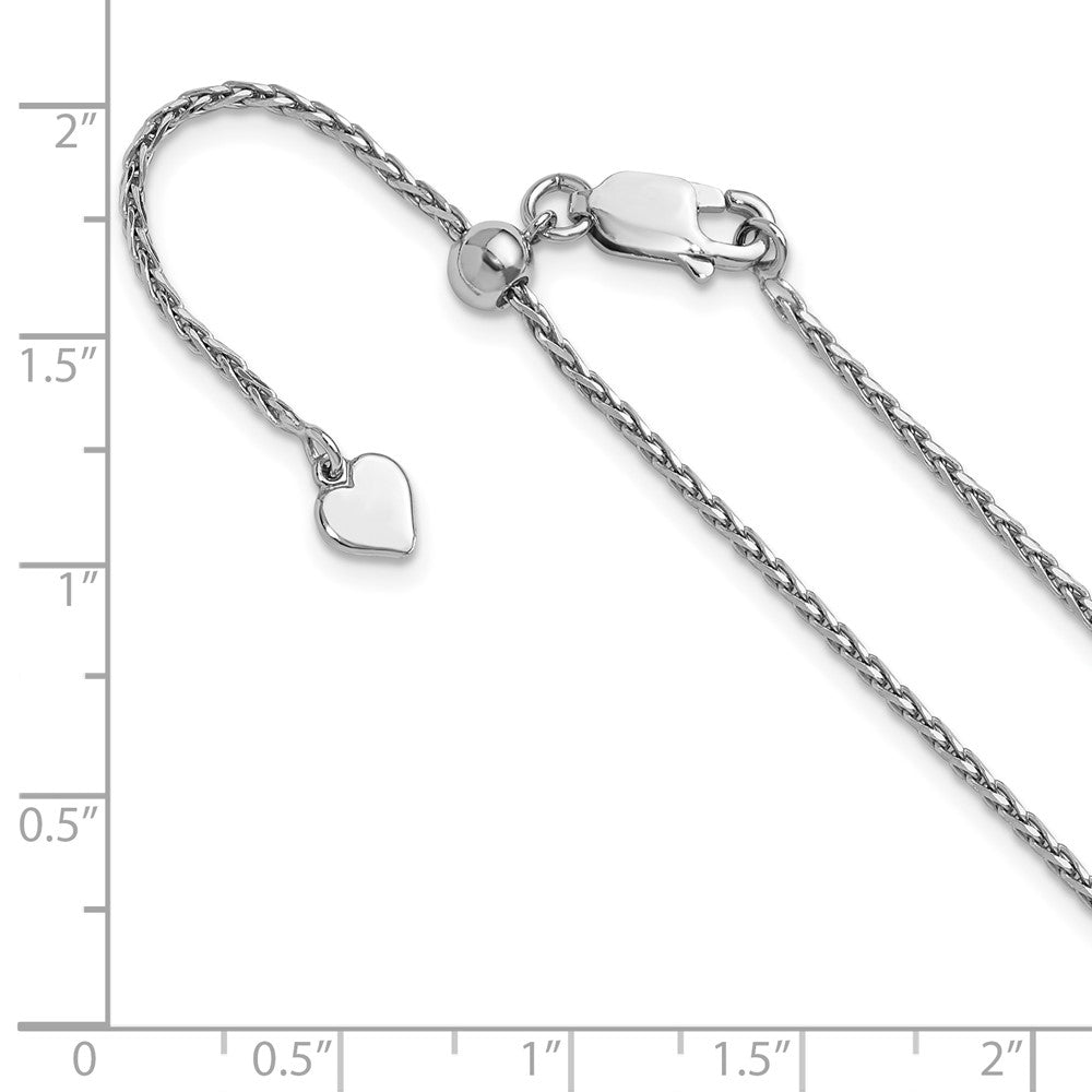 FJC Finejewelers 925 Sterling Silver Adjustable Bright Cut Spiga Chain 22 Inches x 1.5 mm