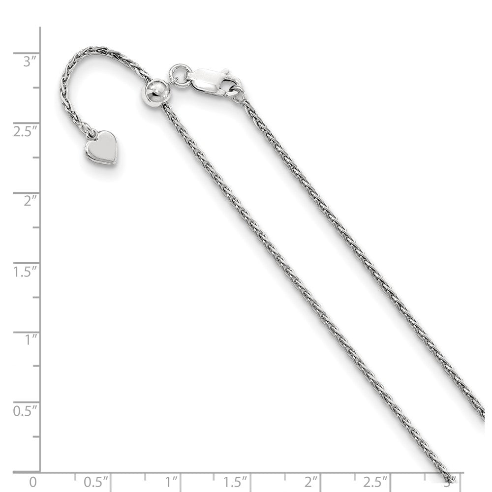 FJC Finejewelers 925 Sterling Silver Adjustable Bright Cut Spiga Chain 30 Inches x 1.5 mm