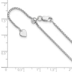 FJC Finejewelers 925 Sterling Silver Adjustable Round Box Chain 22 Inches x 1.5 mm
