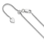 FJC Finejewelers 925 Sterling Silver Adjustable Round Box Chain 22 Inches x 1.5 mm