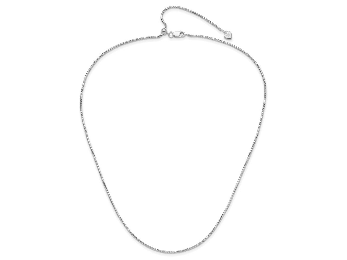 FJC Finejewelers 925 Sterling Silver Adjustable Round Box Chain 22 Inches x 1.5 mm