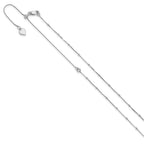 FJC Finejewelers 925 Sterling Silver Adjustable Beaded Bright Cut Box Chain 22 Inches x 1.5 mm