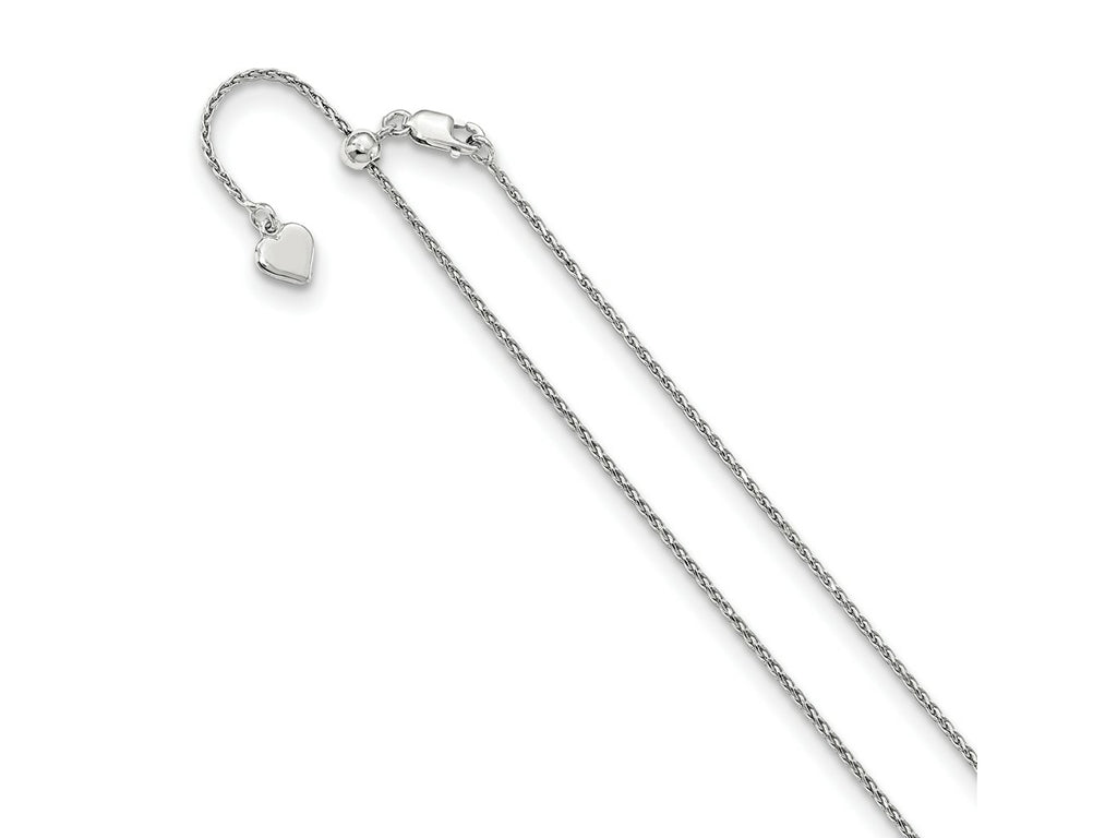 FJC Finejewelers 925 Sterling Silver Adjustable Bright Cut Spiga Chain 30 Inches x 1.1 mm