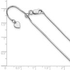 FJC Finejewelers 925 Sterling Silver Adjustable Bright Cut Square Snake Chain 22 Inches x 1.2 mm