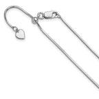 FJC Finejewelers 925 Sterling Silver Adjustable Bright Cut Square Snake Chain 22 Inches x 1.2 mm