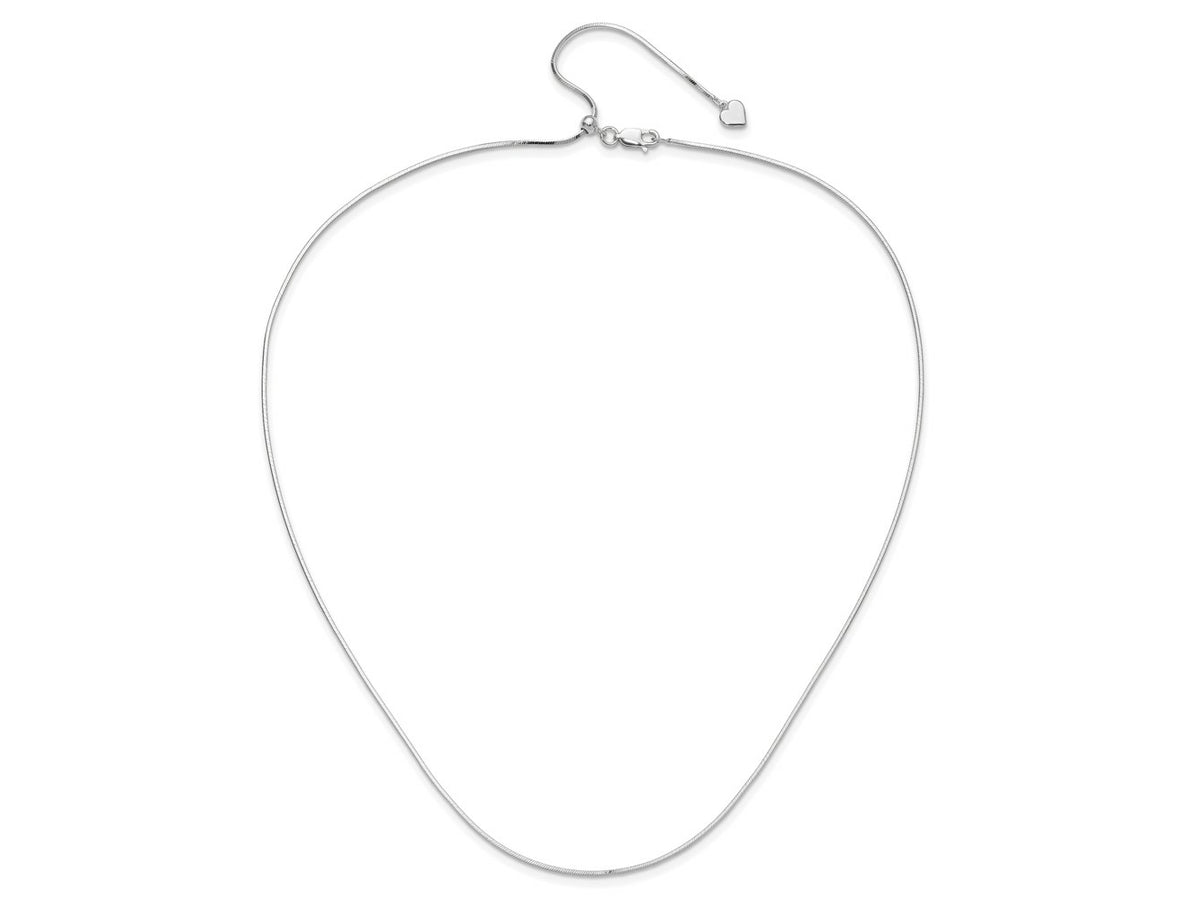 FJC Finejewelers 925 Sterling Silver Adjustable Bright Cut Square Snake Chain 22 Inches x 1.2 mm