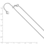 FJC Finejewelers 925 Sterling Silver Adjustable Bright Cut Spiga Chain 22 Inches x 0.75 mm
