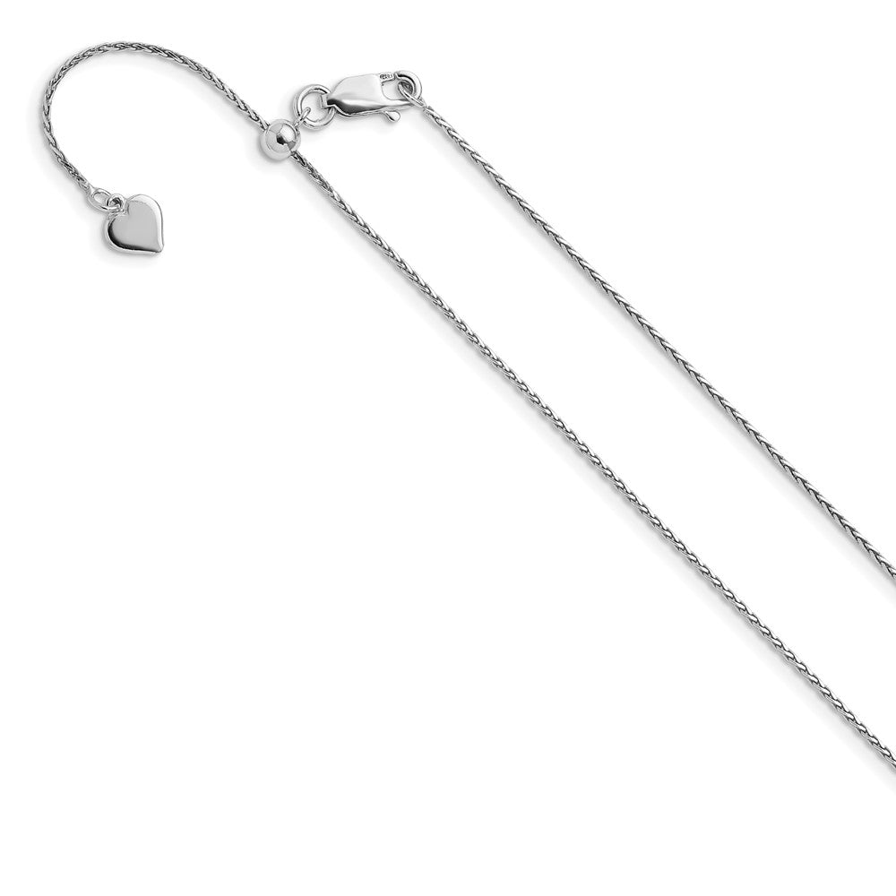 FJC Finejewelers 925 Sterling Silver Adjustable Bright Cut Spiga Chain 22 Inches x 0.95 mm