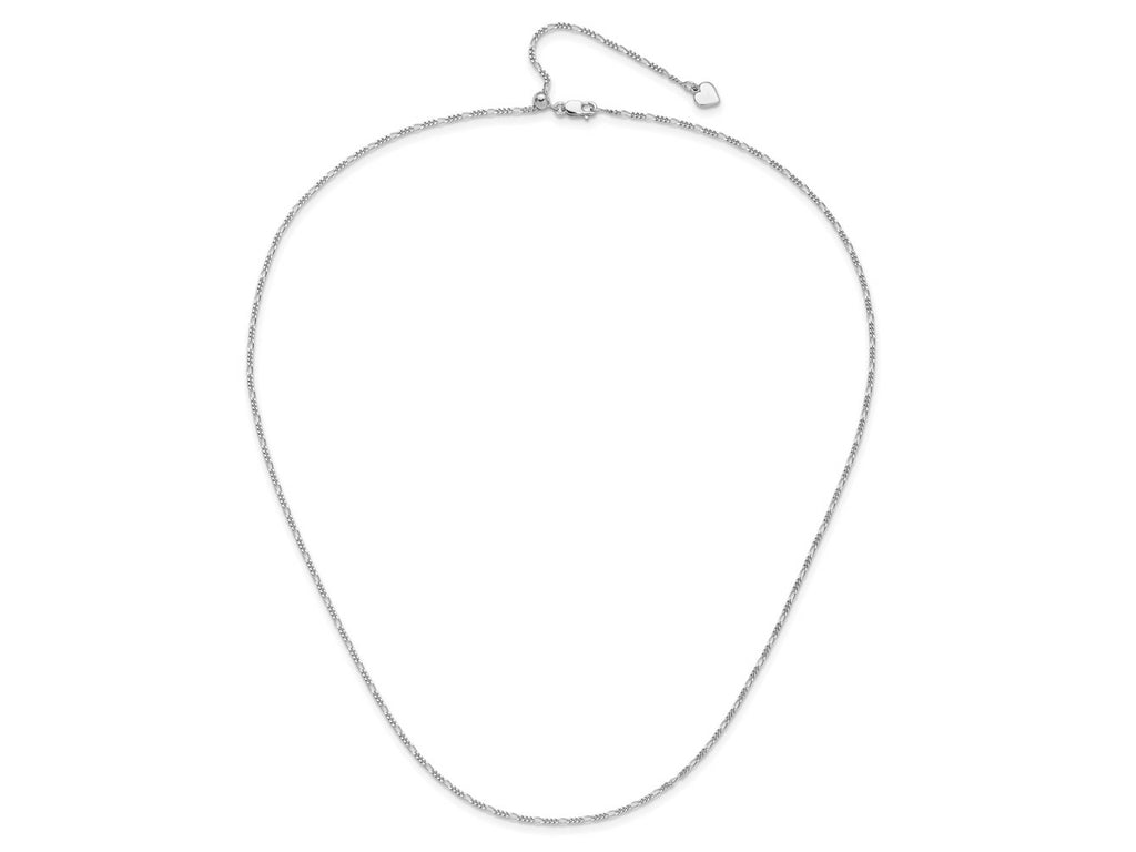 FJC Finejewelers 925 Sterling Silver Adjustable Figaro Chain 30 Inches x 1.55 mm