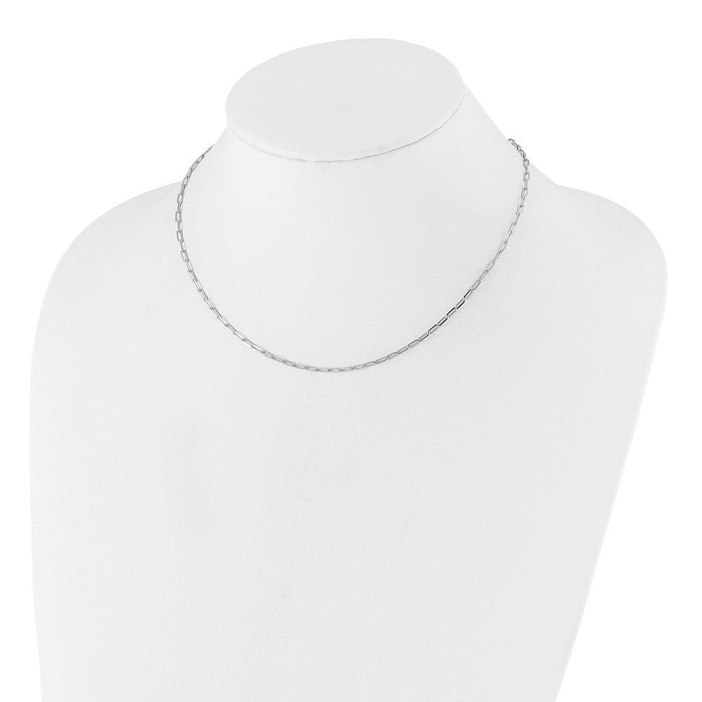FJC Finejewelers 925 Sterling Silver Open Link Adjustable Paperclip Flat Oval Link Chain 22 Inches x 2 mm