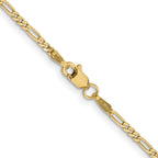 FJC Finejewelers 14 kt Yellow Gold Flat Figaro Chain 22 Inches x 1.8 mm