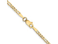 FJC Finejewelers 14 kt Yellow Gold 2.25mm Flat Figaro Chain Anklet 10 Inches x 2 mm