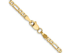 FJC Finejewelers 14 kt Yellow Gold Flat Figaro Chain Bracelet 6 Inches x 2.75 mm