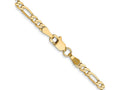 FJC Finejewelers 14 kt Yellow Gold Flat Figaro Chain Bracelet 6 Inches x 2.75 mm