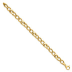 FJC Finejewelers 14 kt Yellow Gold Polished Fancy Link Men's Bracelet 8.5 Inches x 7.5 mm