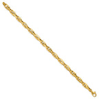 FJC Finejewelers 14 kt Yellow Gold Fancy Long Cable Link Mens 8.25in Bracelet 8.25 Inches x 6.5 mm